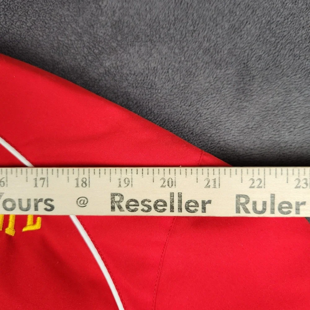 Kansas City Chiefs Jacket Mens Large Red Yellow Full Zip Windbreaker NFL